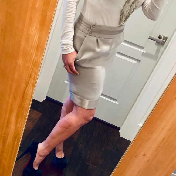 BODY by Victoria Gray Wool Tulip Mini Skirt - 8 - Picture 6 of 7